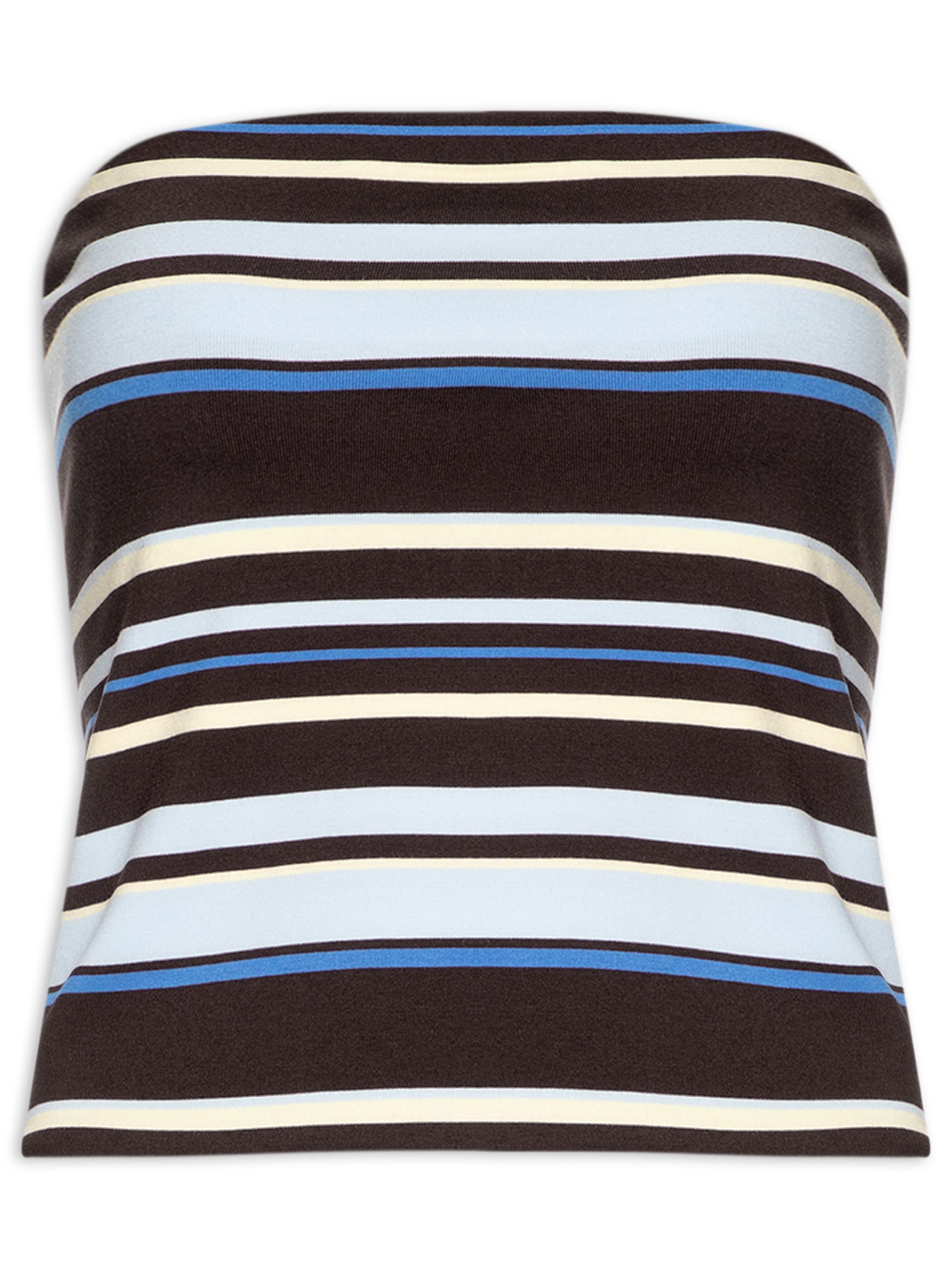 Blusa Tomara Que Caia Ple Tube Top Marrom Cotton On