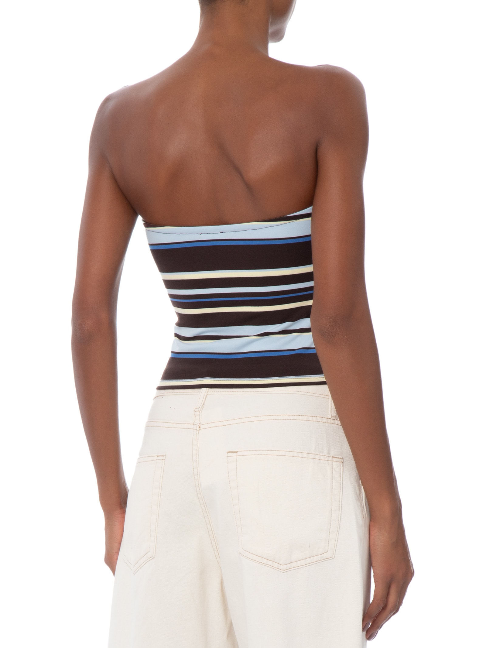 Blusa Tomara Que Caia Ple Tube Top Marrom Cotton On