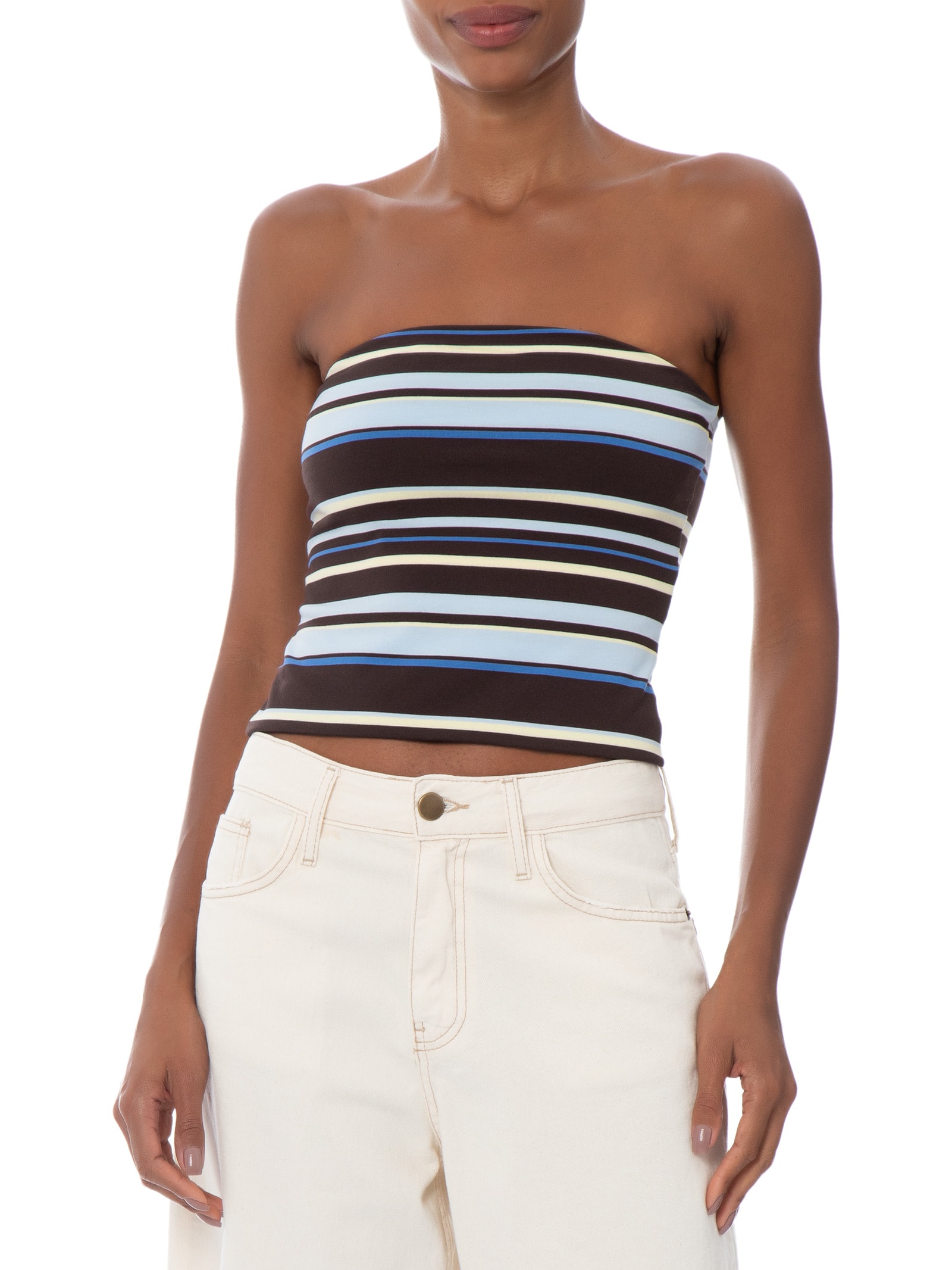 Blusa Tomara Que Caia Ple Tube Top – Marrom Cotton On