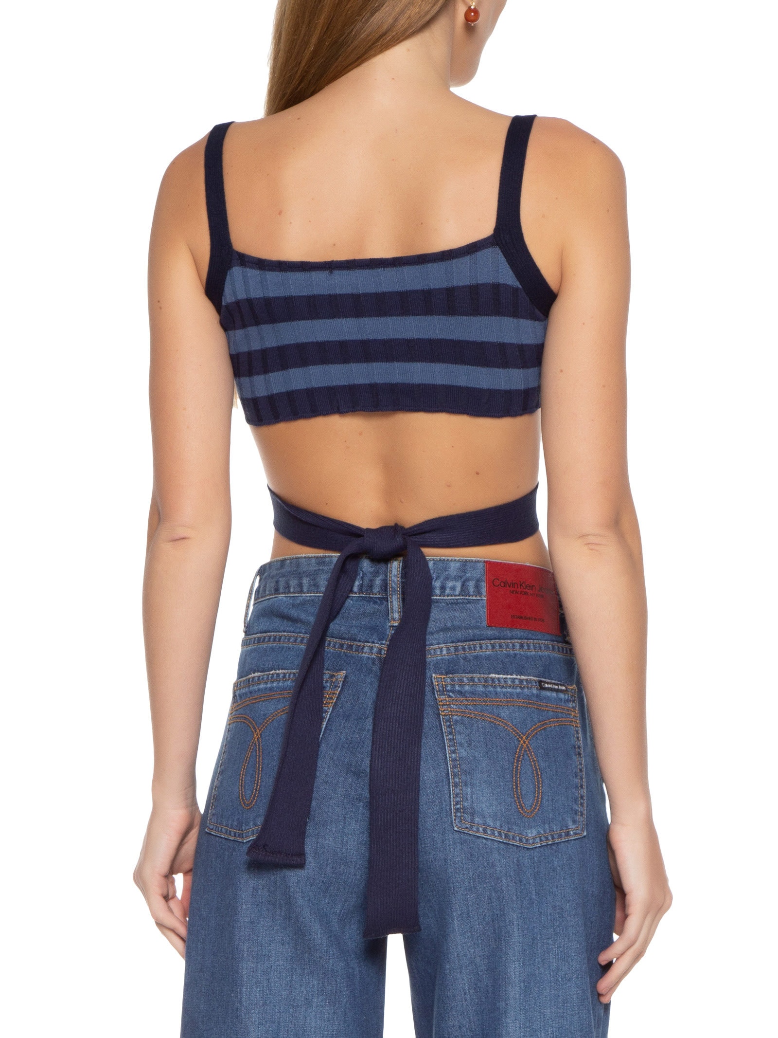Blusa Tricot Abertura Lateral Azul Market 33