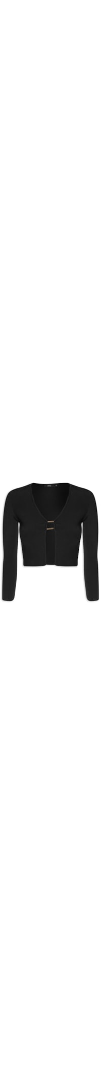 Blusa Tricot Com Detalhe Metal - Preto