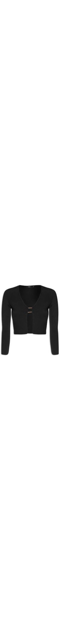 Blusa Tricot Com Detalhe Metal - Preto