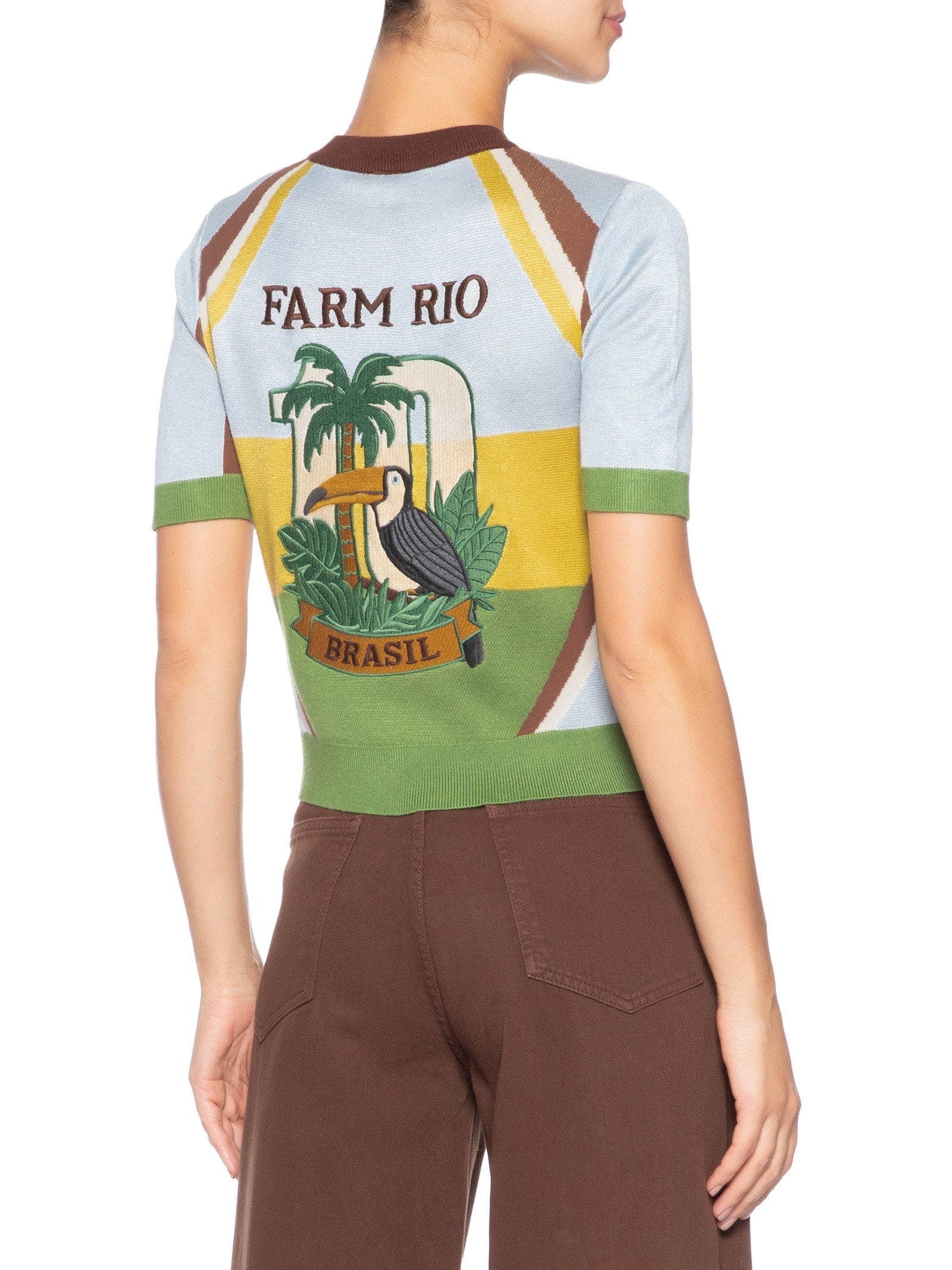 Blusa Tricot Copa Tucano Azul Farm