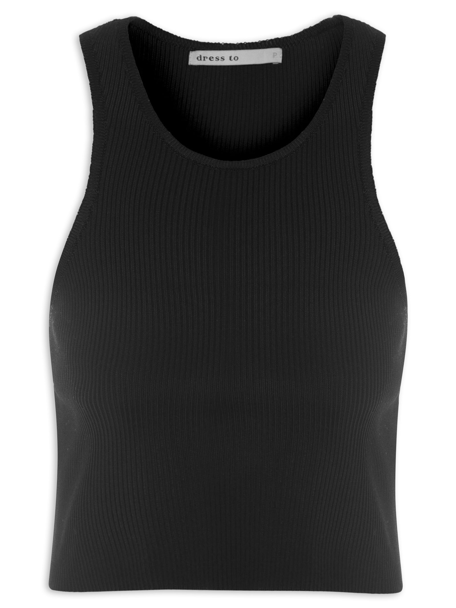 Blusa Tricot Decote Nadador Preto Dress To