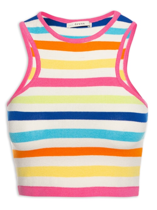 Blusa Tricot Listra Color – Branco