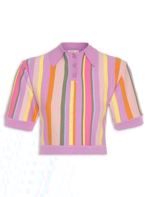 Blusa Tricot Listra Vibrato - Lilás