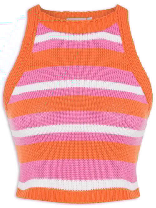 Blusa Tricot Listrada – Laranja
