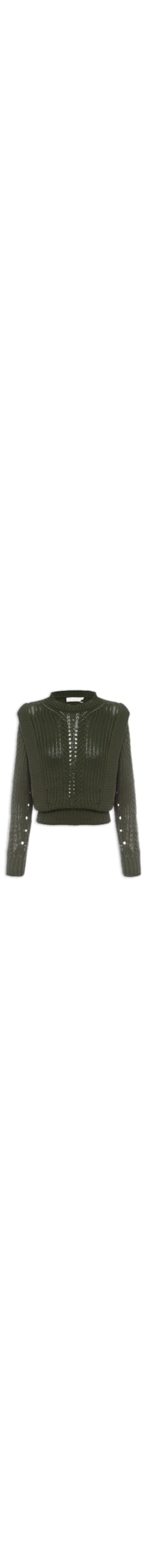 Blusa Tricot Manga C - Verde