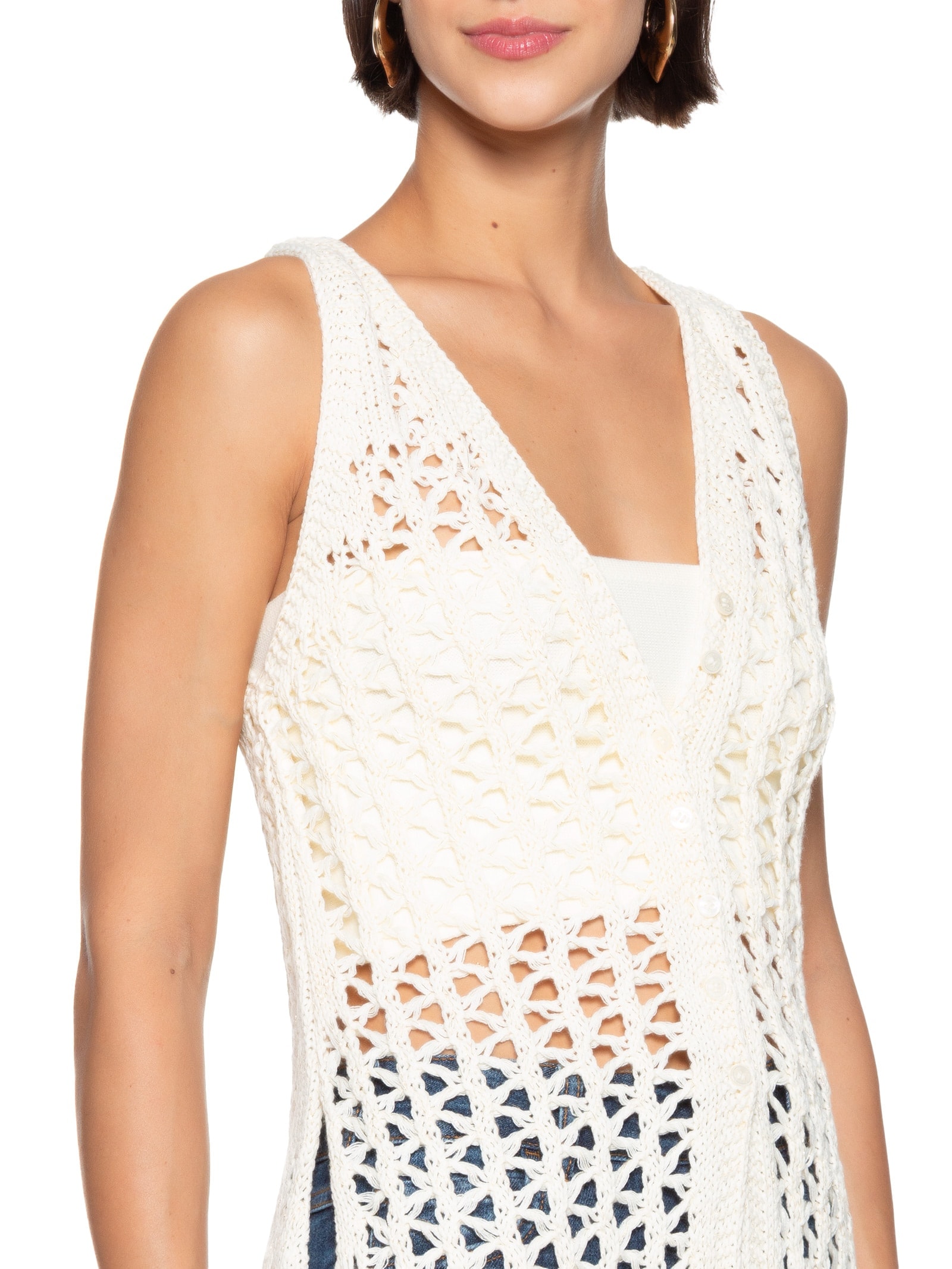 Blusa Tricot Off White Colcci
