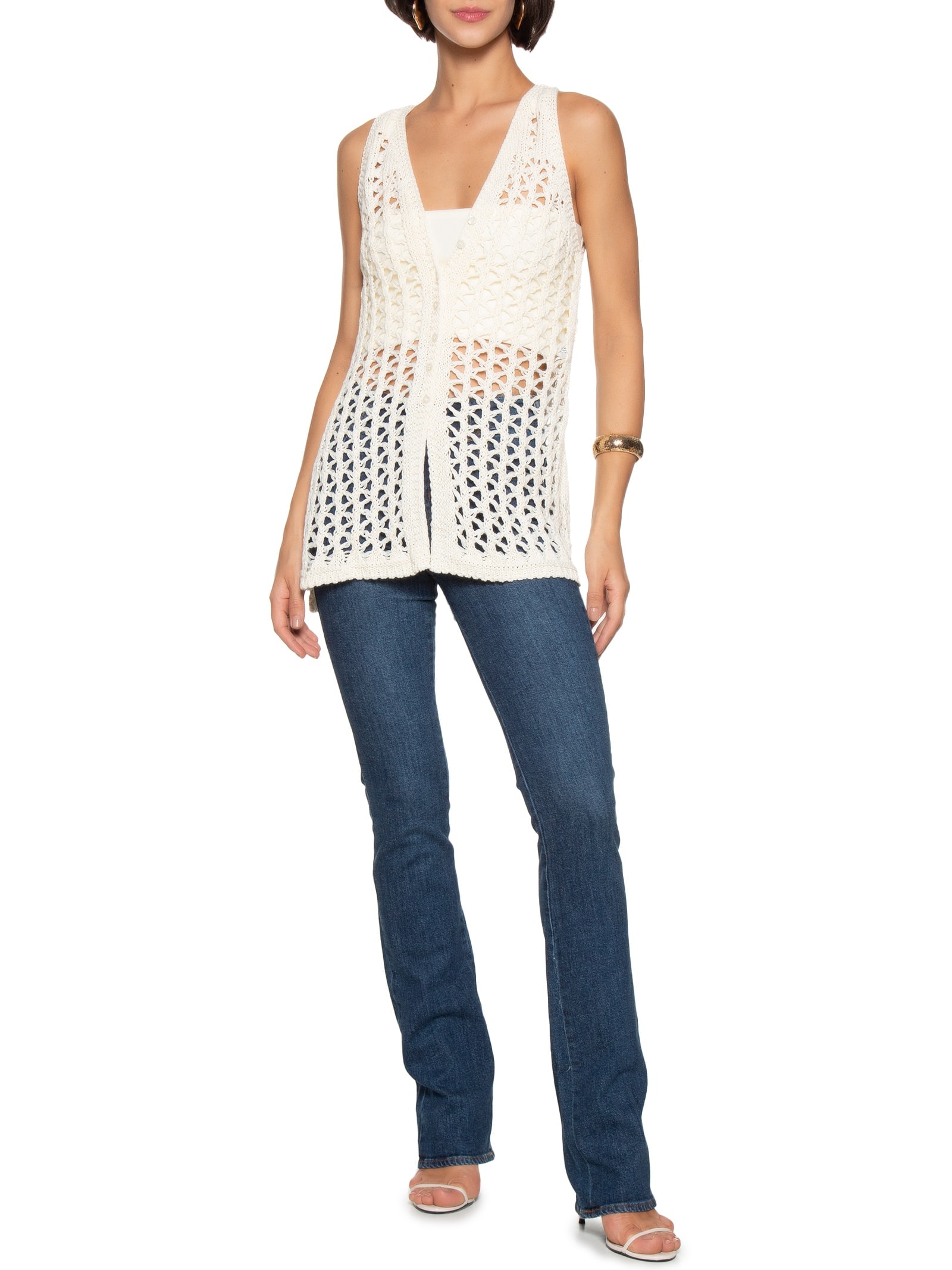 Blusa Tricot Off White Colcci
