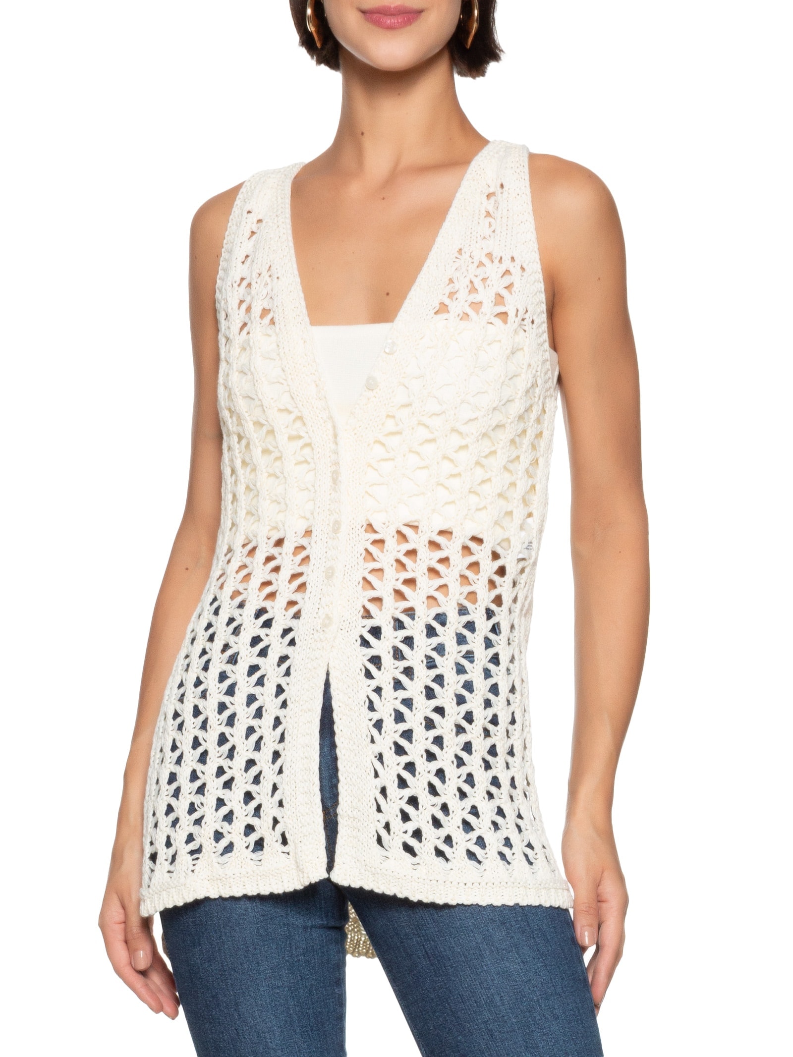 Blusa Tricot Off White Colcci