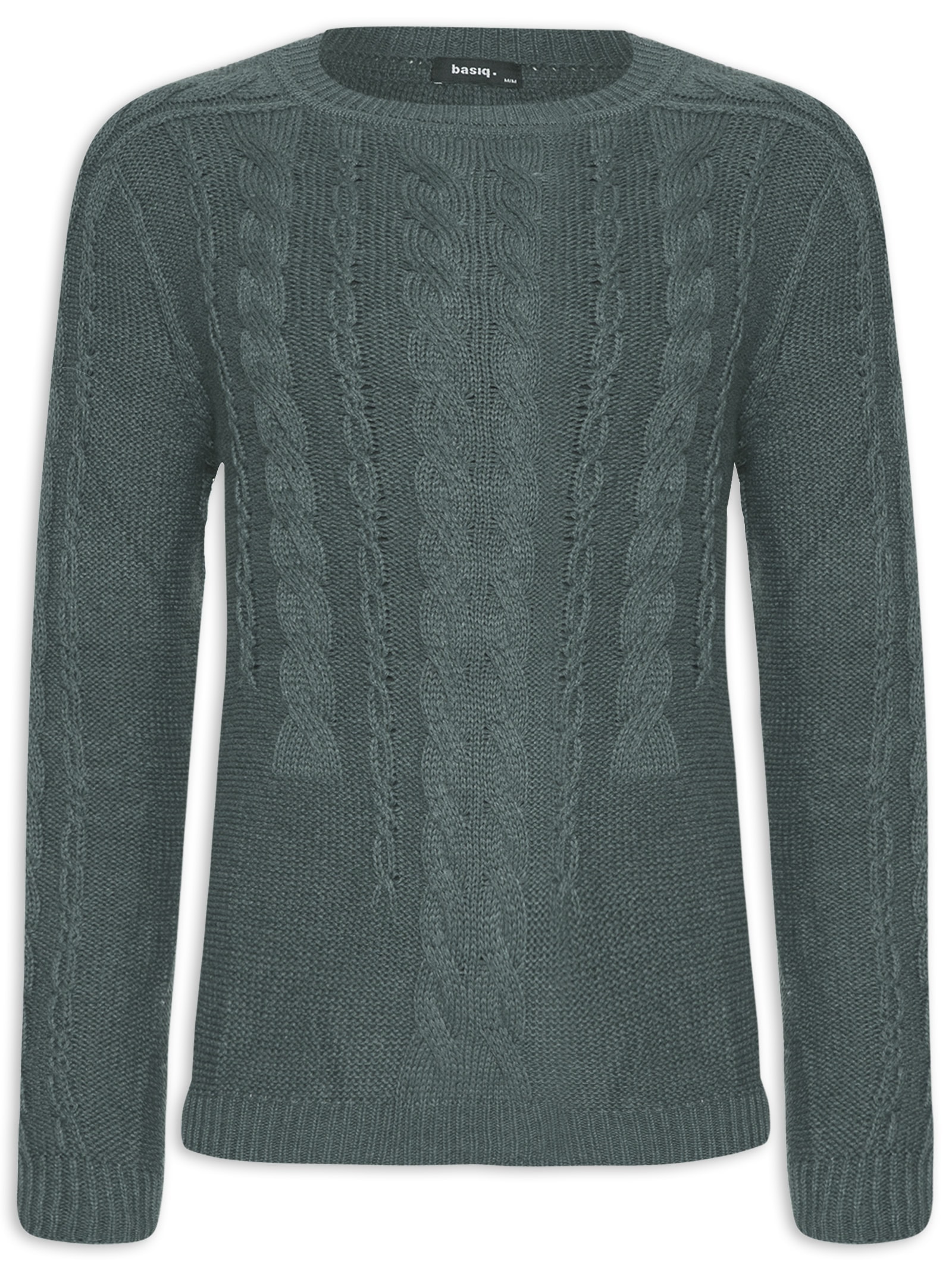 Blusa Tricot Trançado Verde Basiq Men