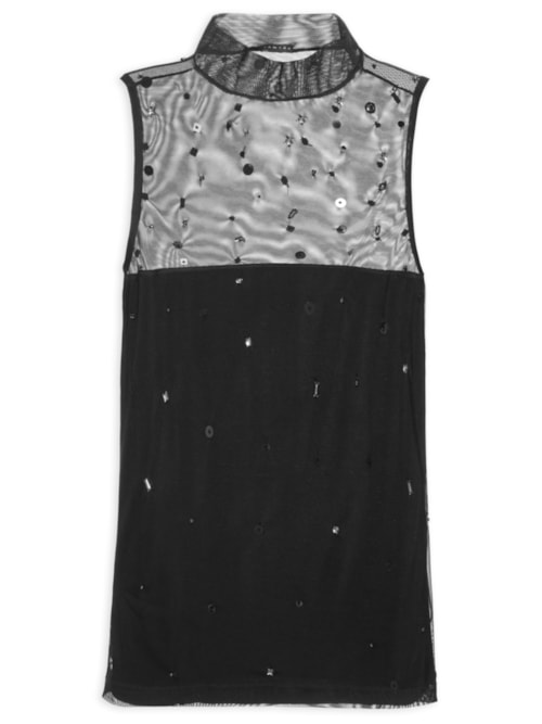 Blusa Tule Brilhos – Preto