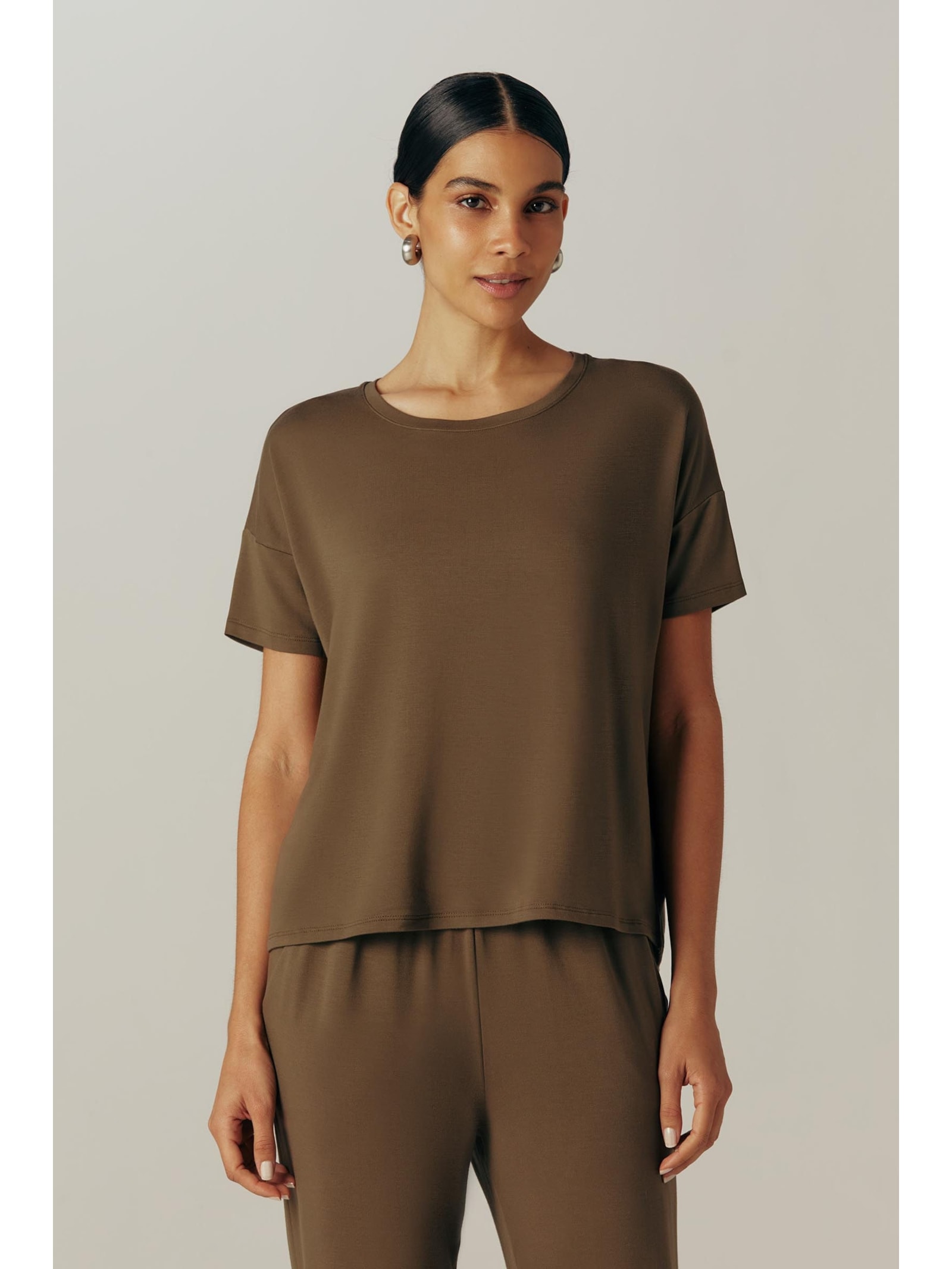Blusa Verde Oliva Bambu II Yogini