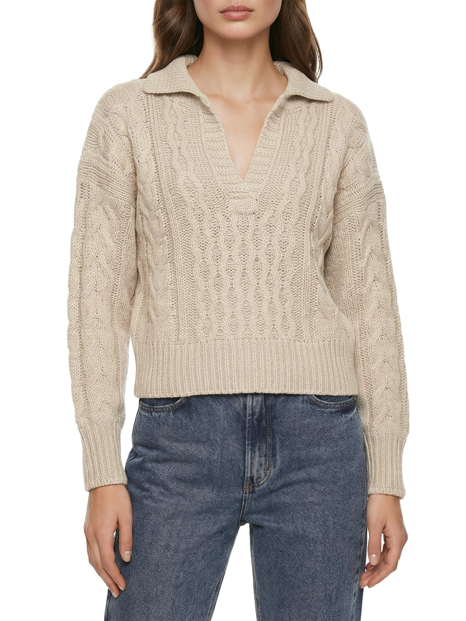 Blusão Feminina Tricô Bege Colcci