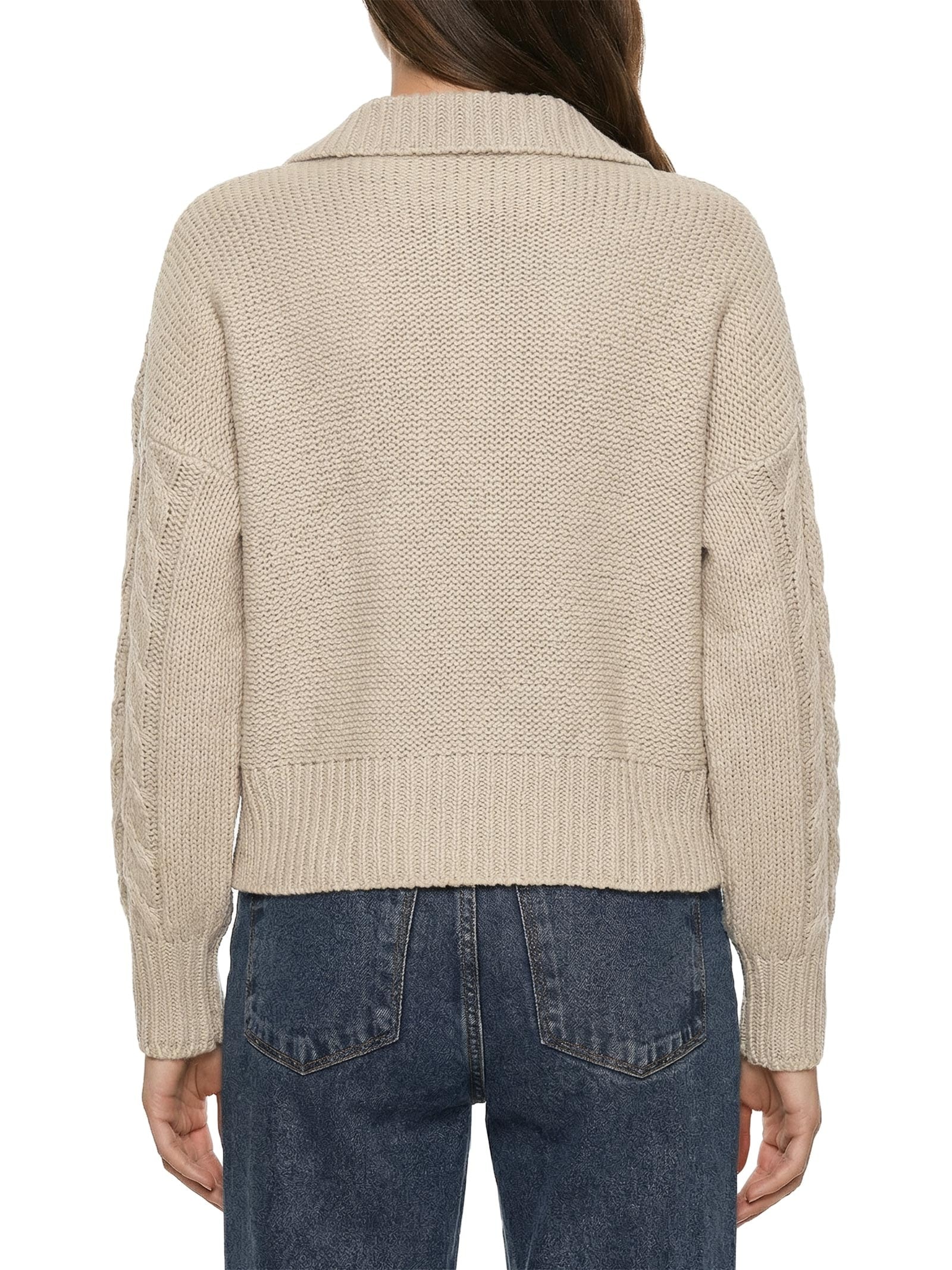 Blusão Feminina Tricô Bege Colcci