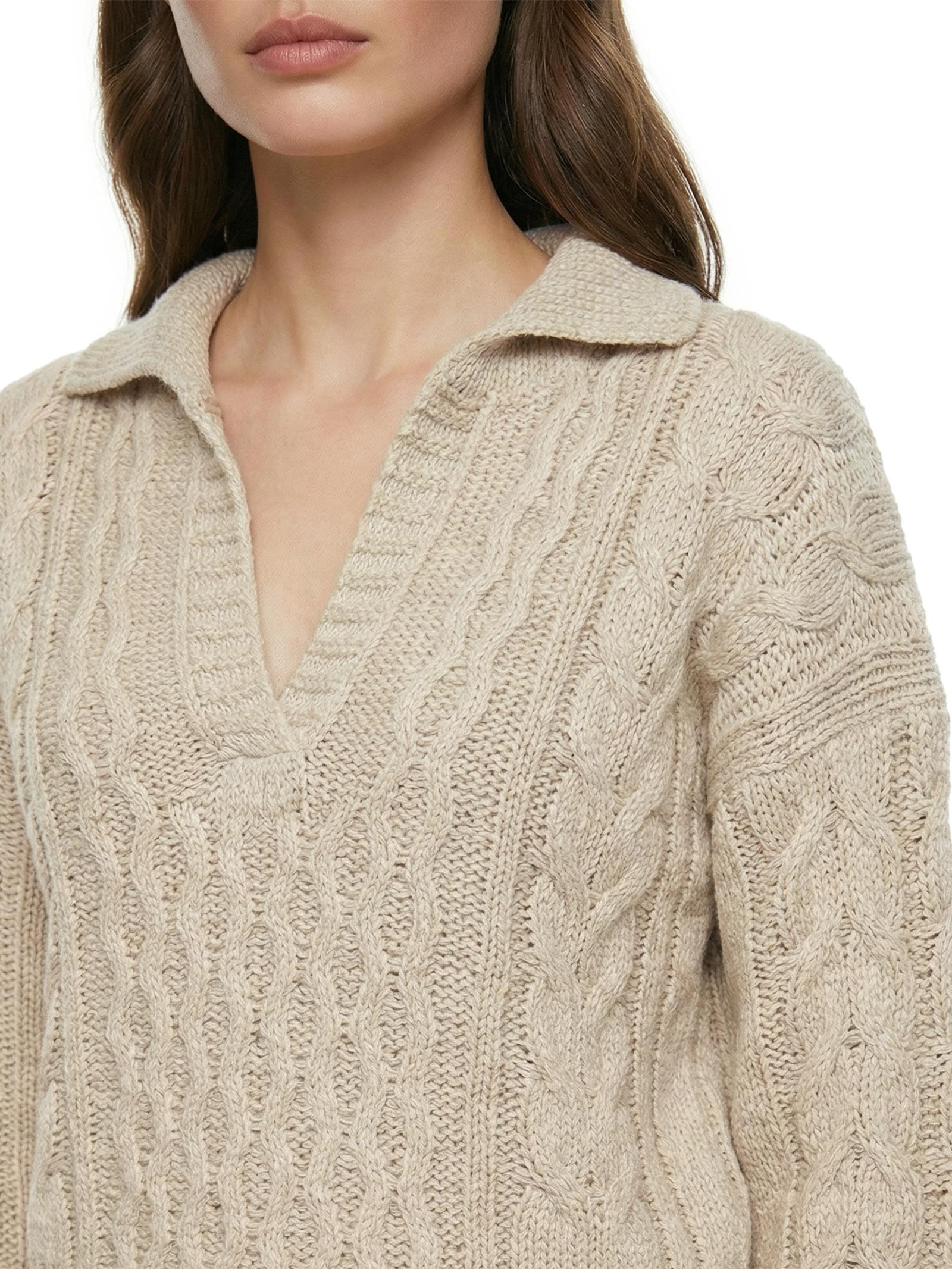 Blusão Feminina Tricô Bege Colcci