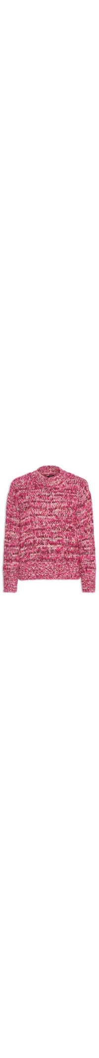 Blusão Feminino De Tricot Pull Pontos Mix - Rosa