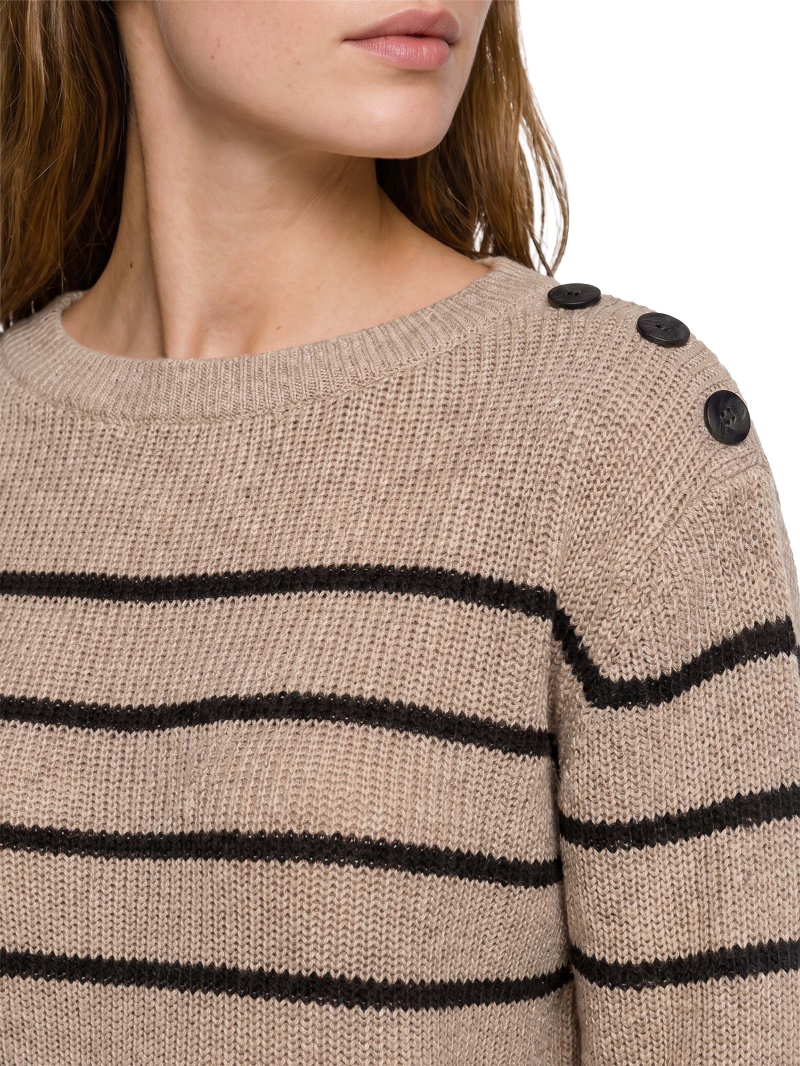 Blusão Feminino Malha Tricot Bege Lez A Lez