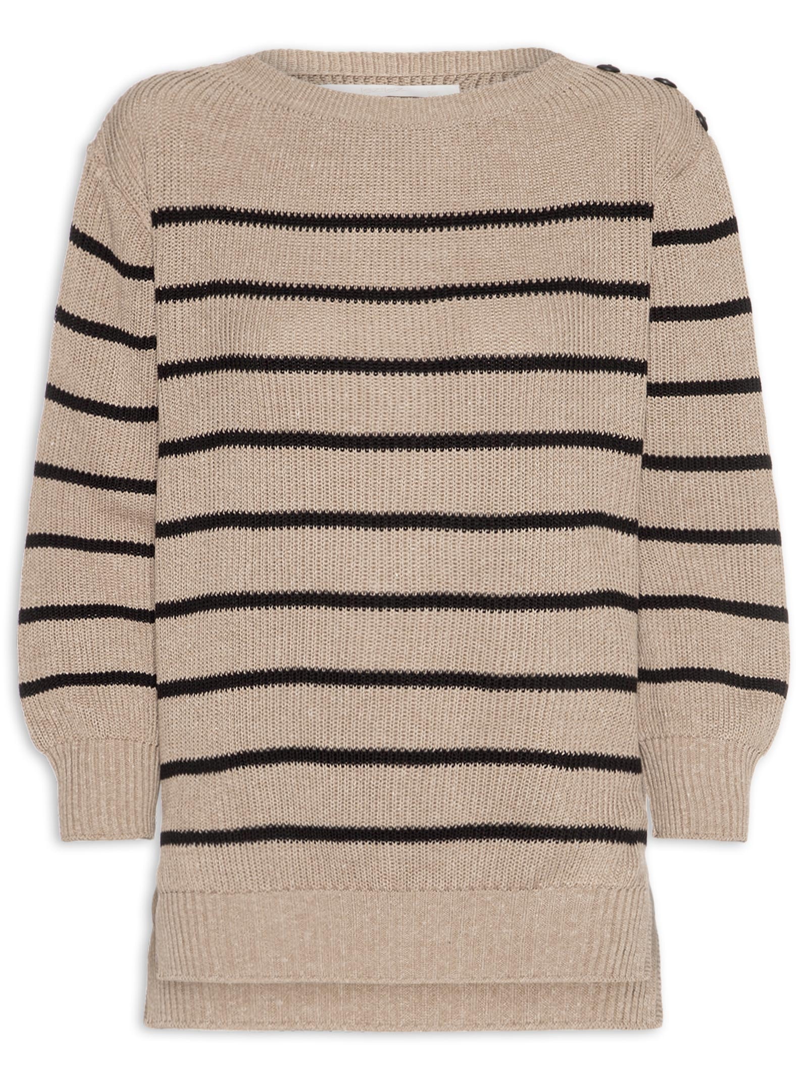 Blusão Feminino Malha Tricot Bege Lez A Lez