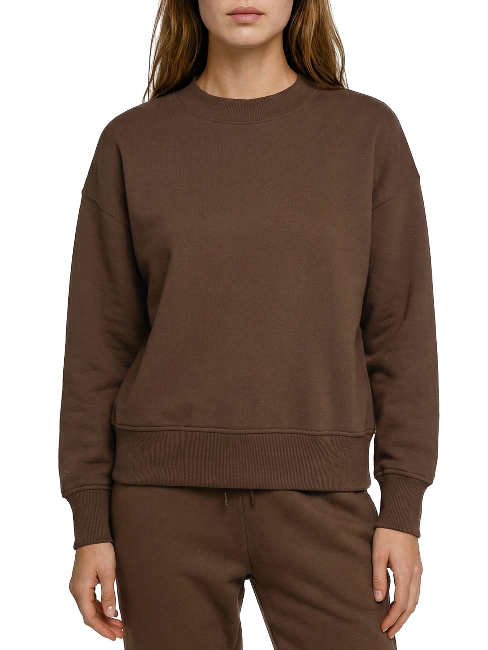 Blusão Feminino Manga Longa Marrom Hering