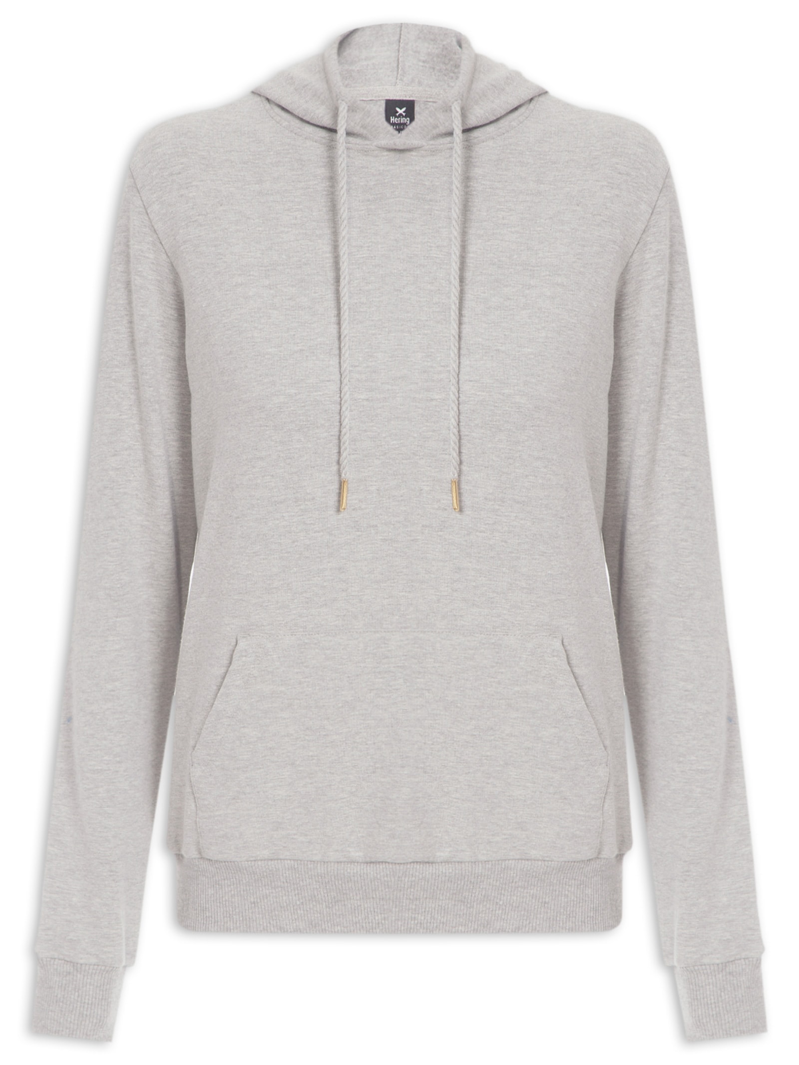 Blusão Feminino Mangas Longas Cinza Hering
