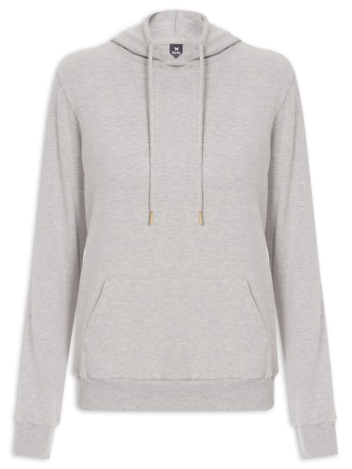 Blusão Feminino Mangas Longas – Cinza