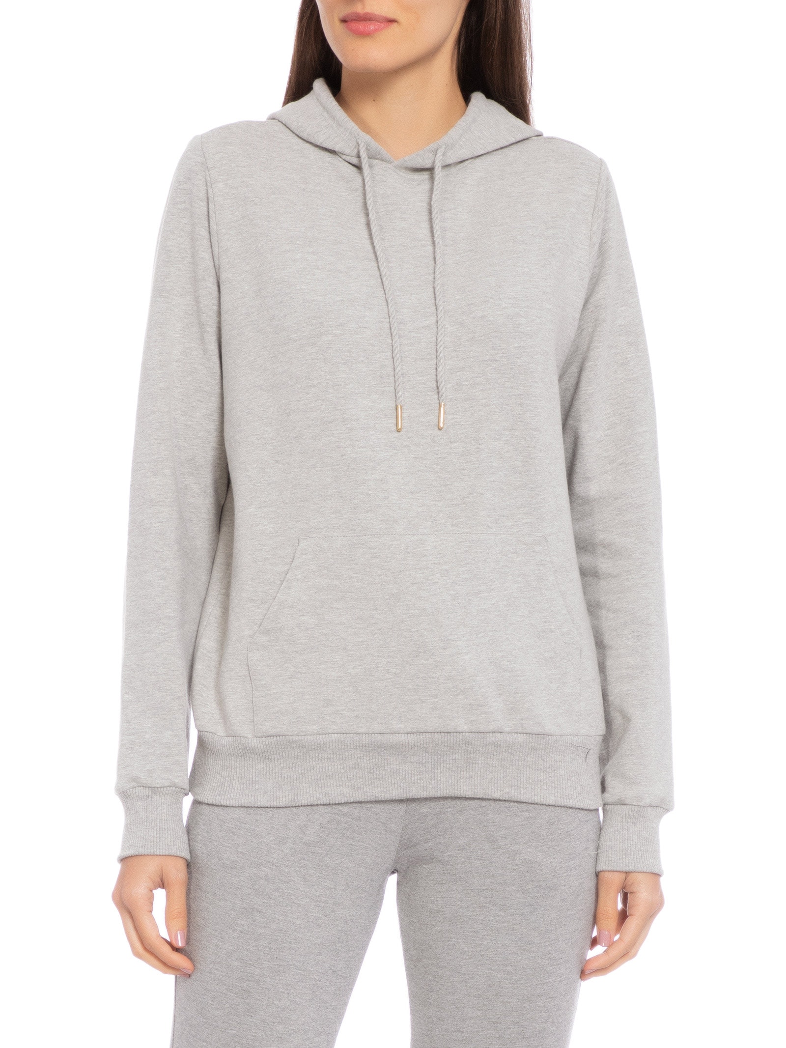 Blusão Feminino Mangas Longas Cinza Hering