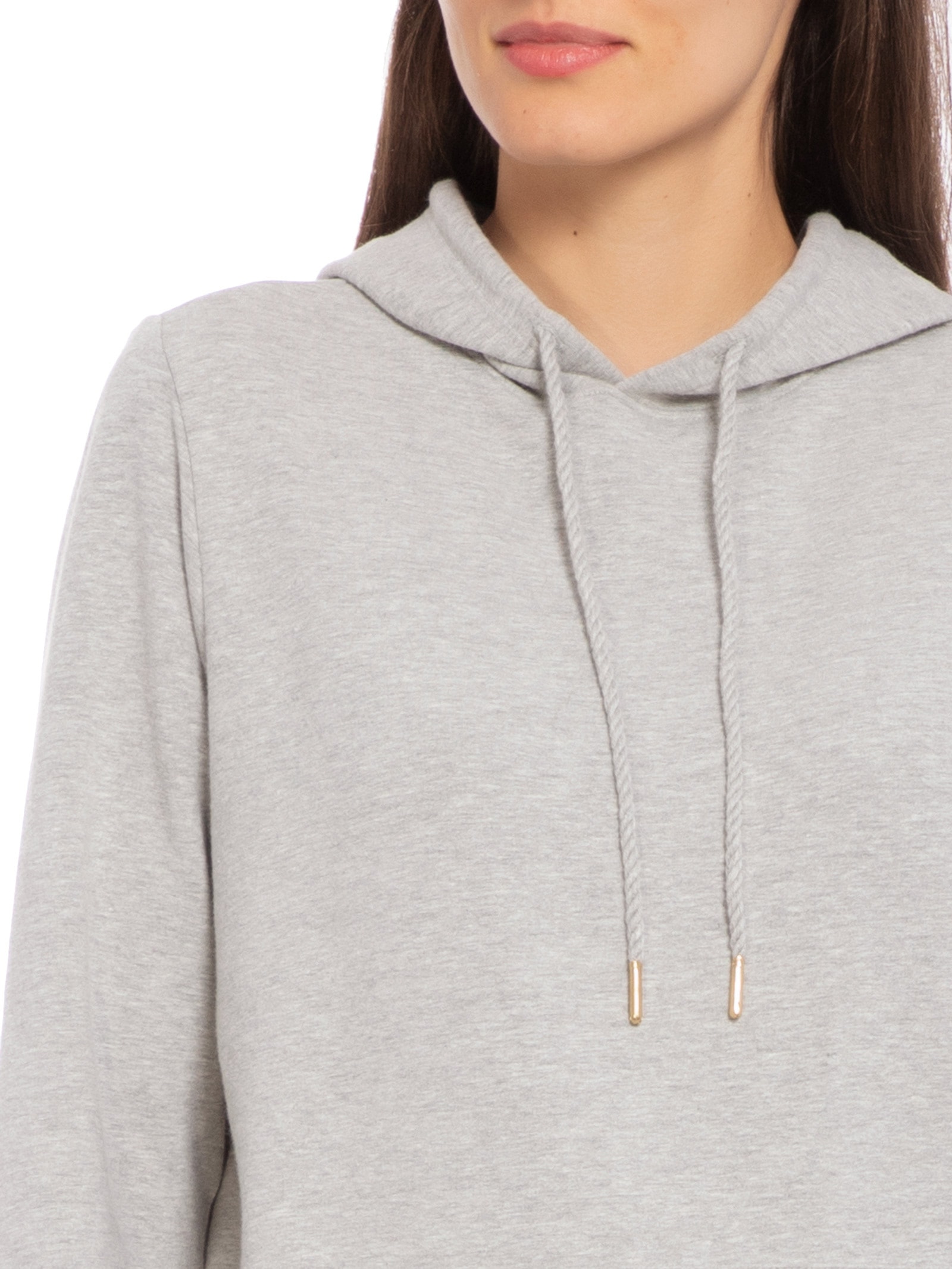 Blusão Feminino Mangas Longas Cinza Hering