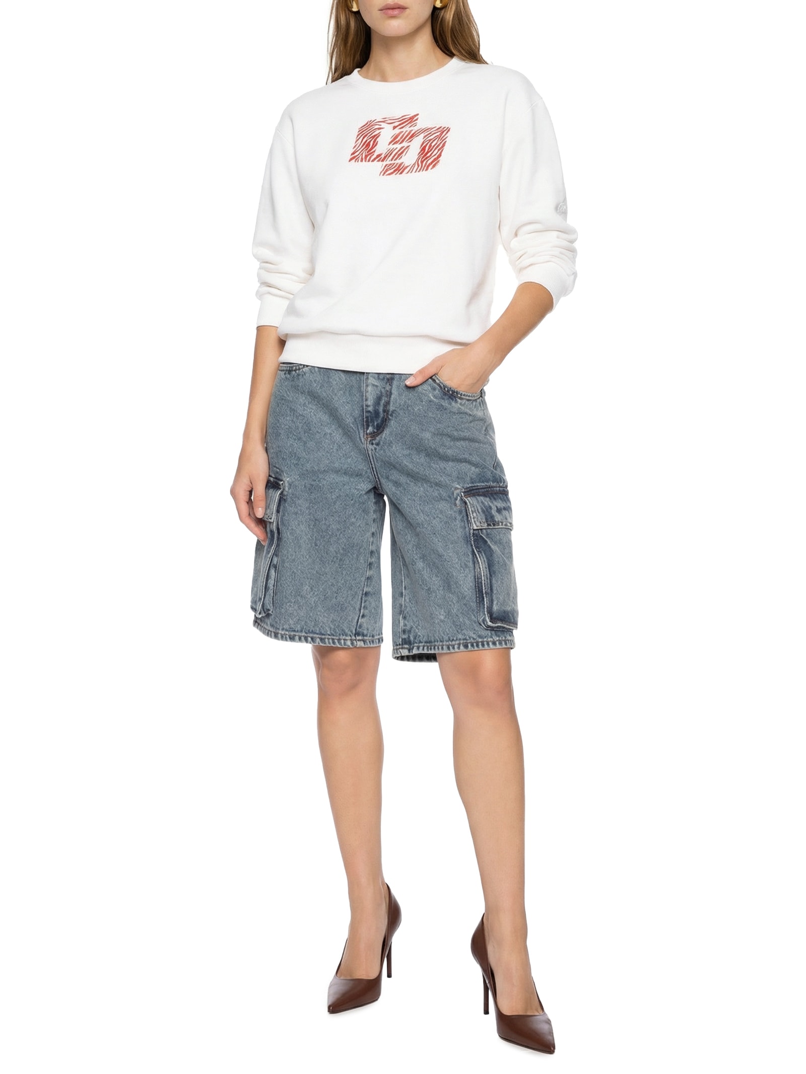 Blusão Feminino Moletom Branco Colcci