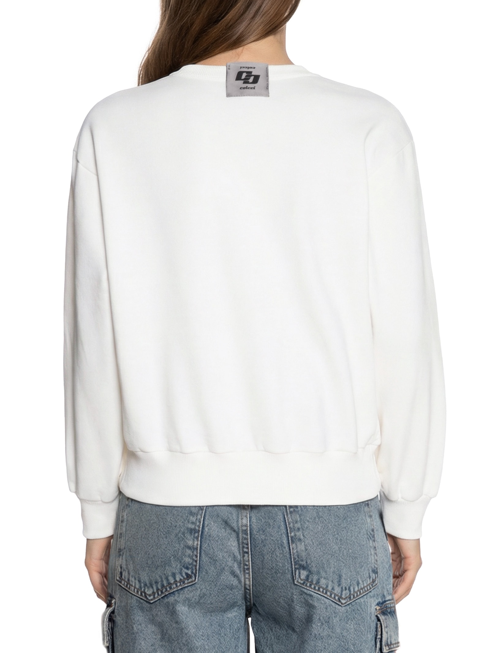 Blusão Feminino Moletom Branco Colcci