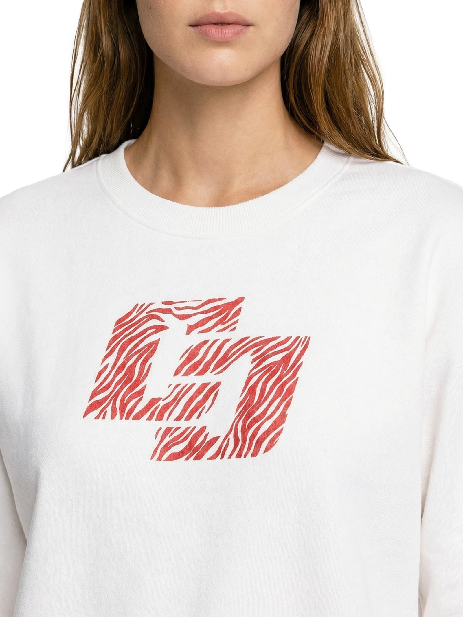 Blusão Feminino Moletom Branco Colcci