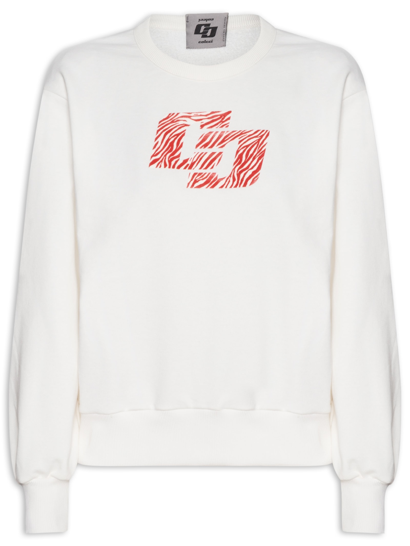 Blusão Feminino Moletom Branco Colcci