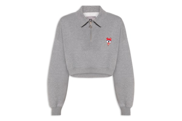 Blusão Feminino Moletom - Cinza