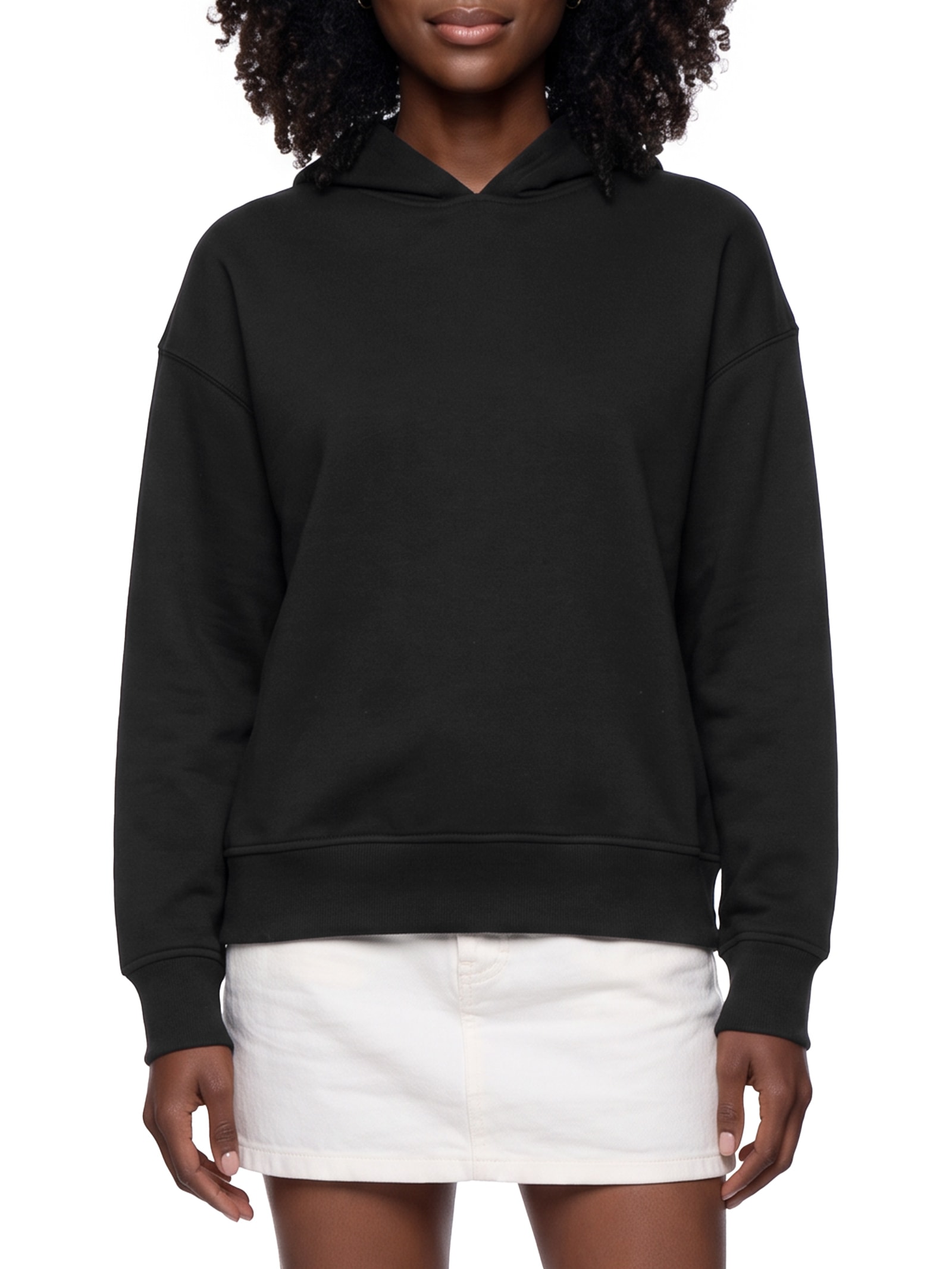 Blusão Feminino Moletom Com Capuz – Preto Hering