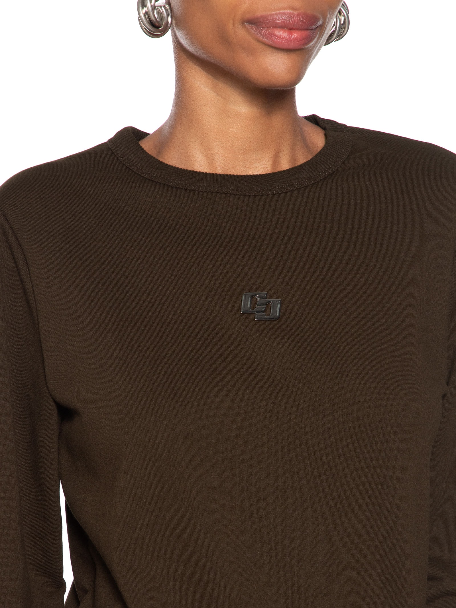 Blusão Feminino Moletom Marrom Colcci