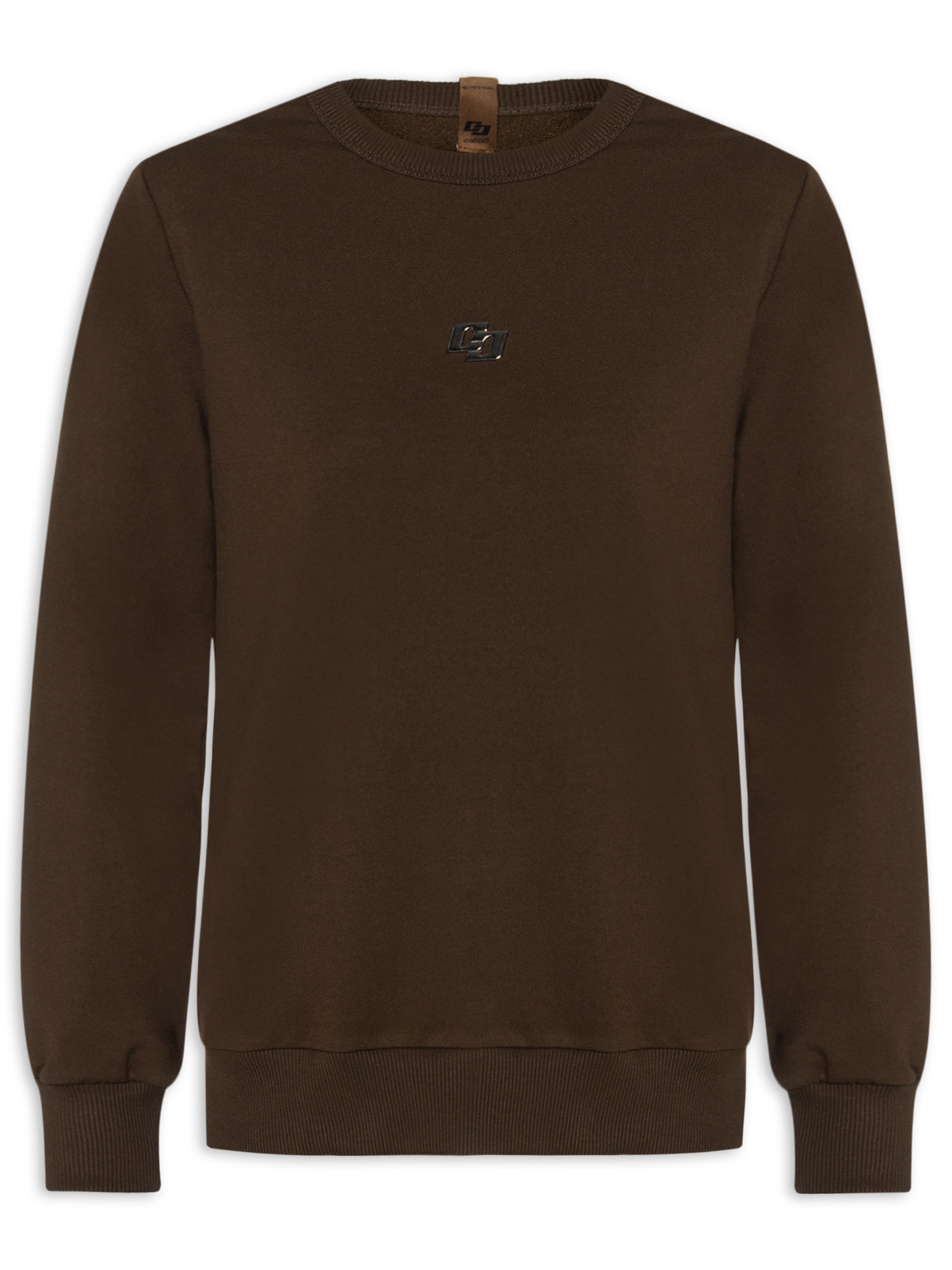 Blusão Feminino Moletom Marrom Colcci