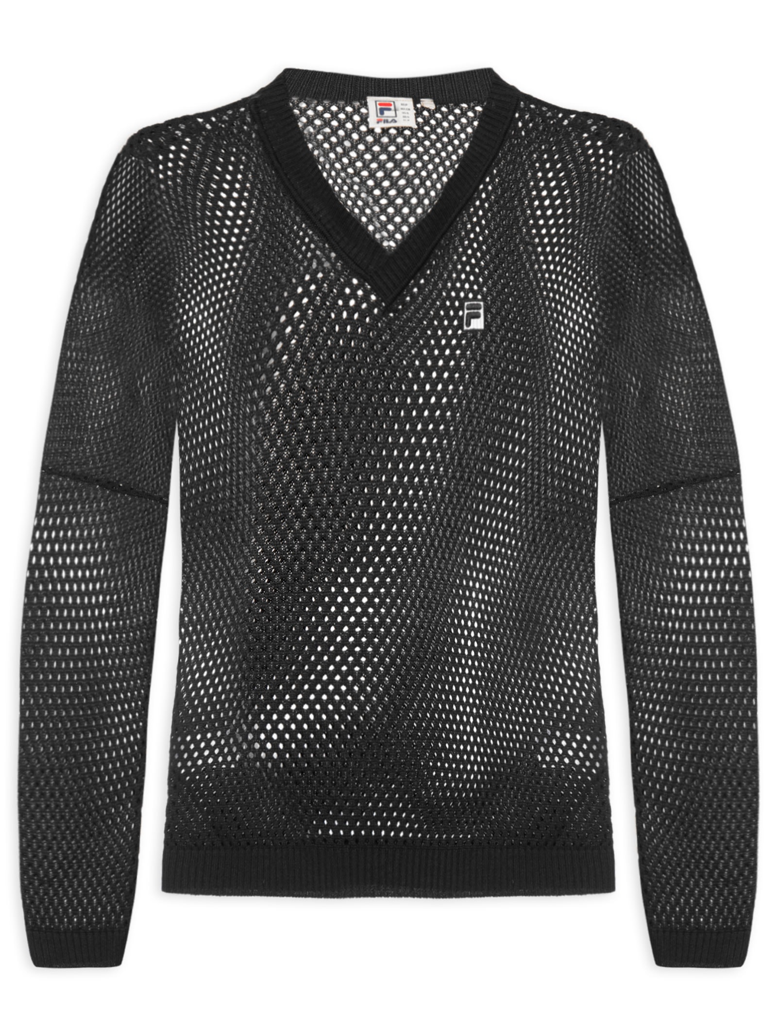 Blusão Feminino Over Vent Tricot Preto Fila