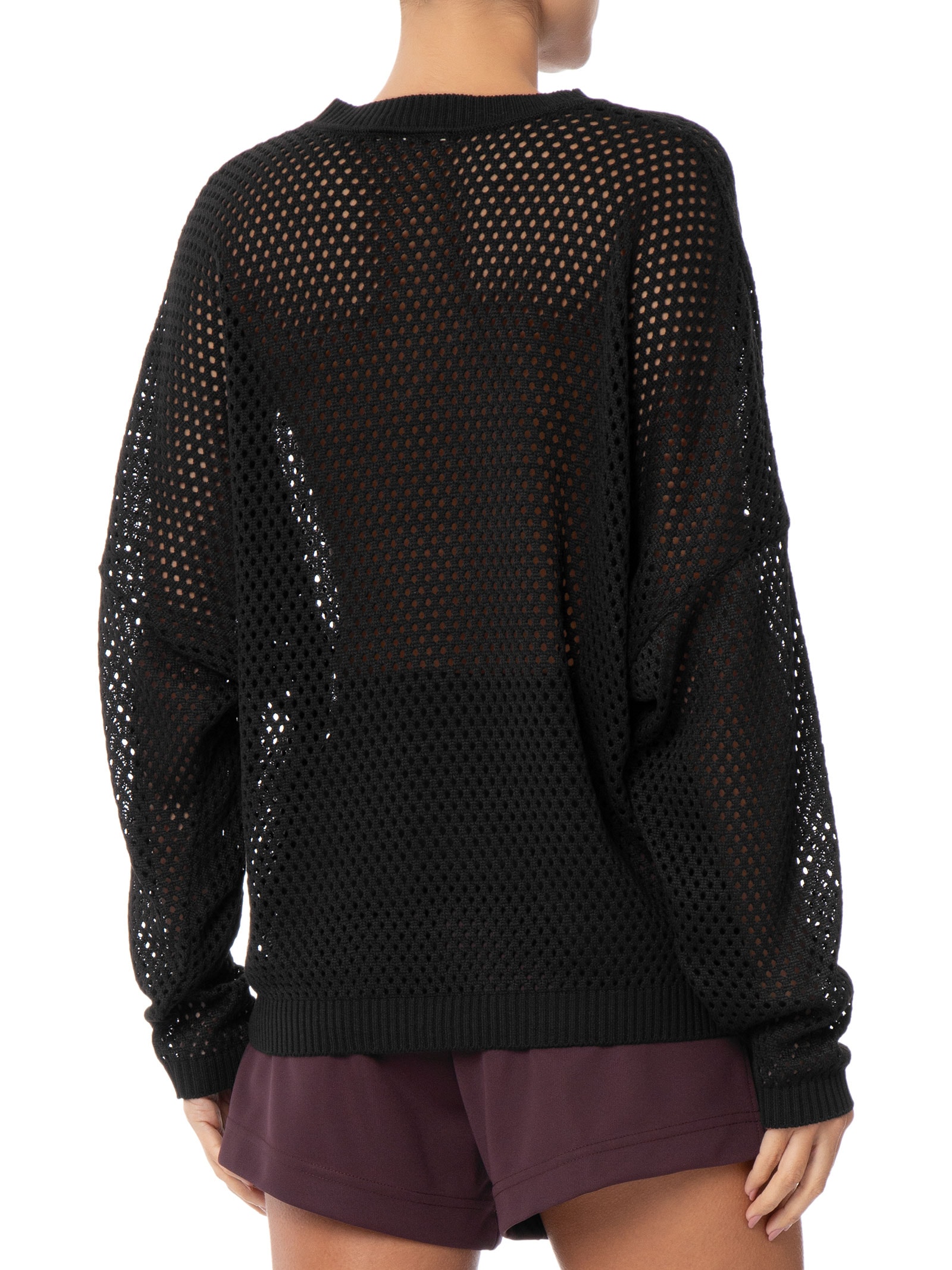 Blusão Feminino Over Vent Tricot Preto Fila