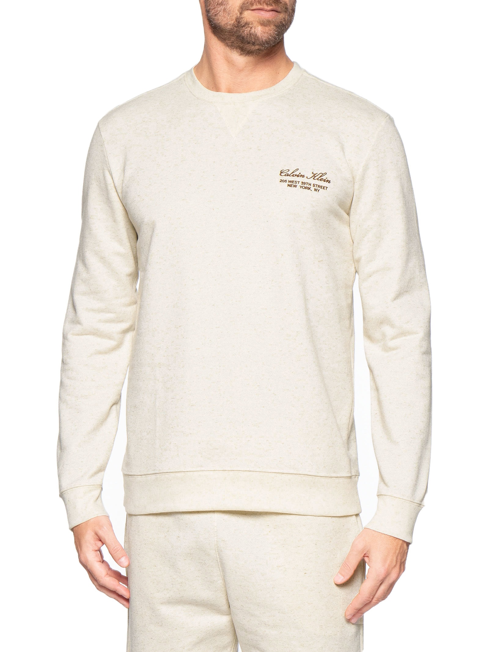 Blusão Masculino Bordado Icon Script  – Bege Calvin Klein Underwear