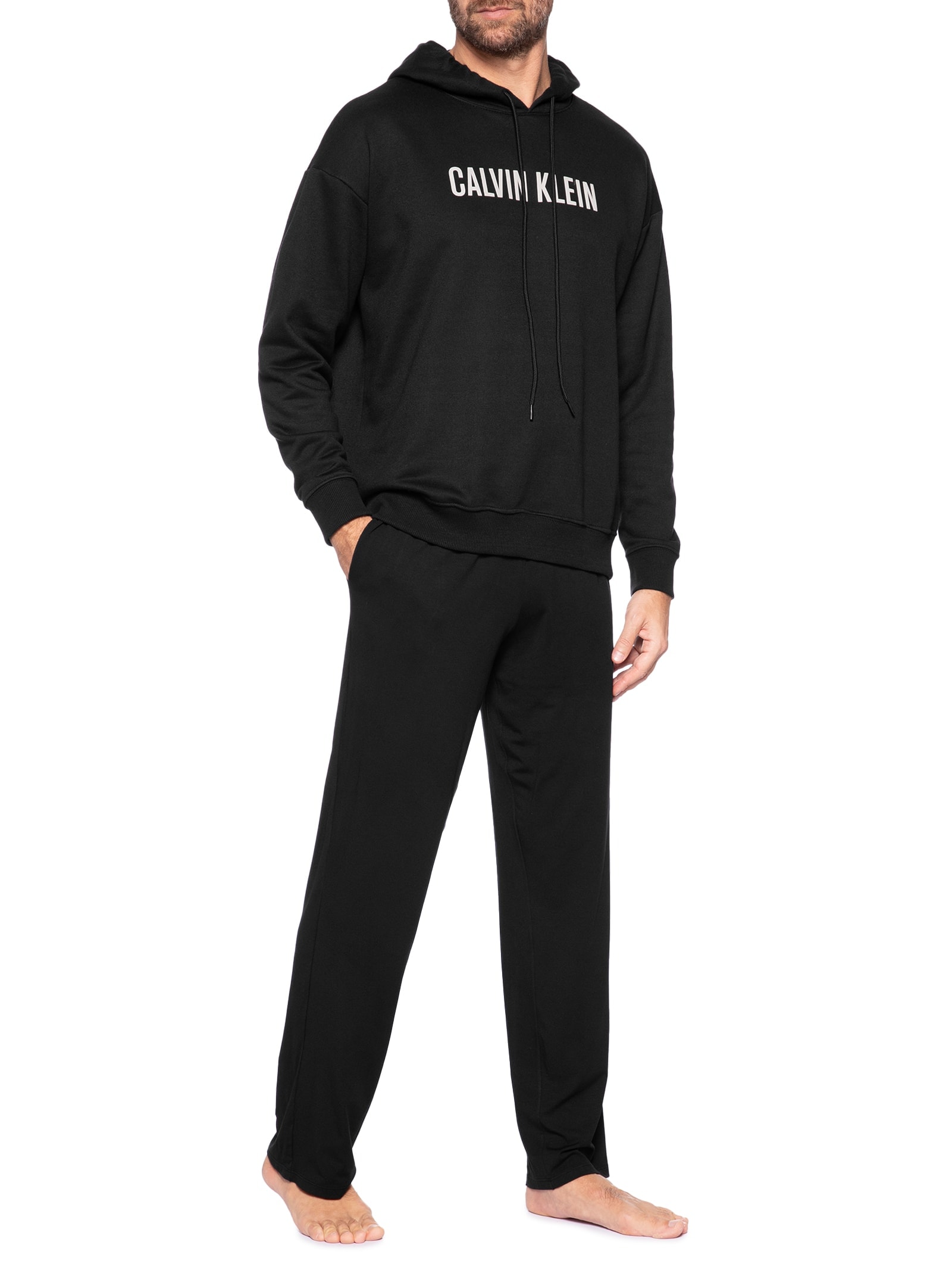 Blusão Masculino De Moletom Com Capuz Intense Power Preto Calvin Klein Underwear