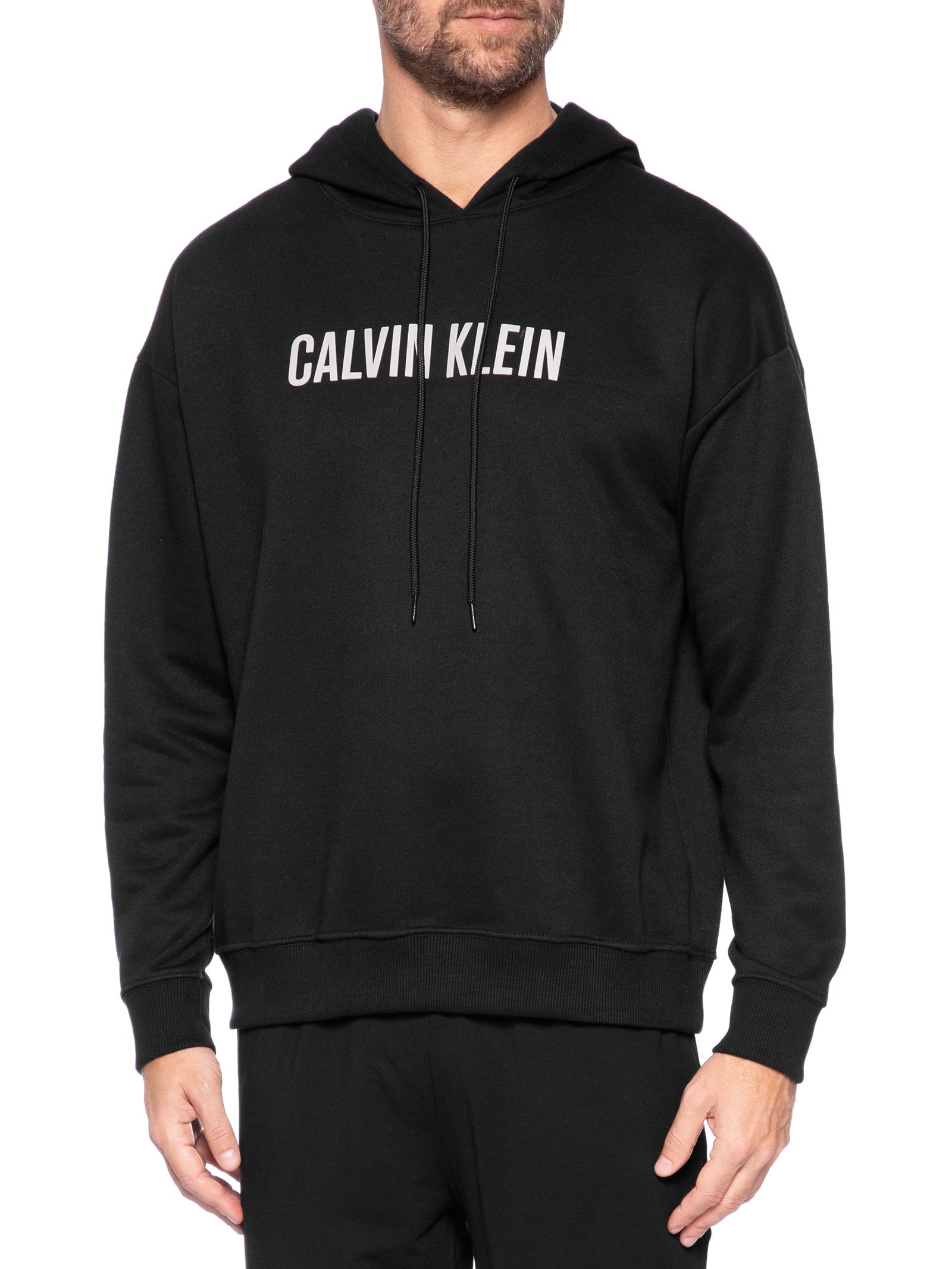Blusão Masculino De Moletom Com Capuz Intense Power Preto Calvin Klein Underwear