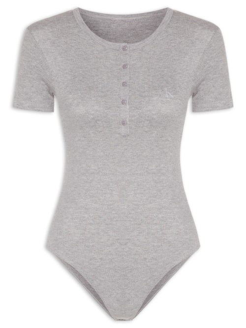 Body Abotoamento One Rib – Cinza