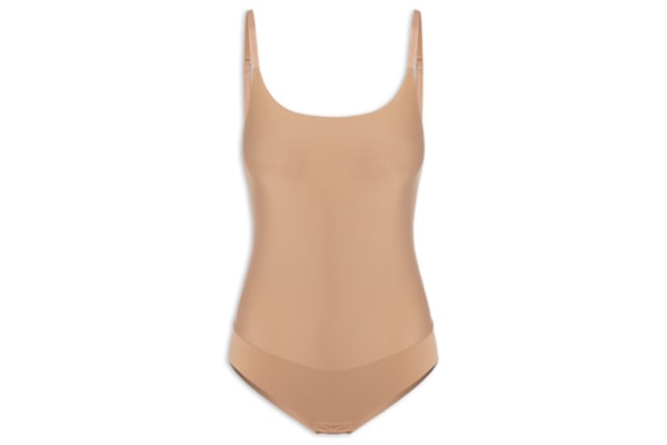Body Alça Fina Shape - Bege
