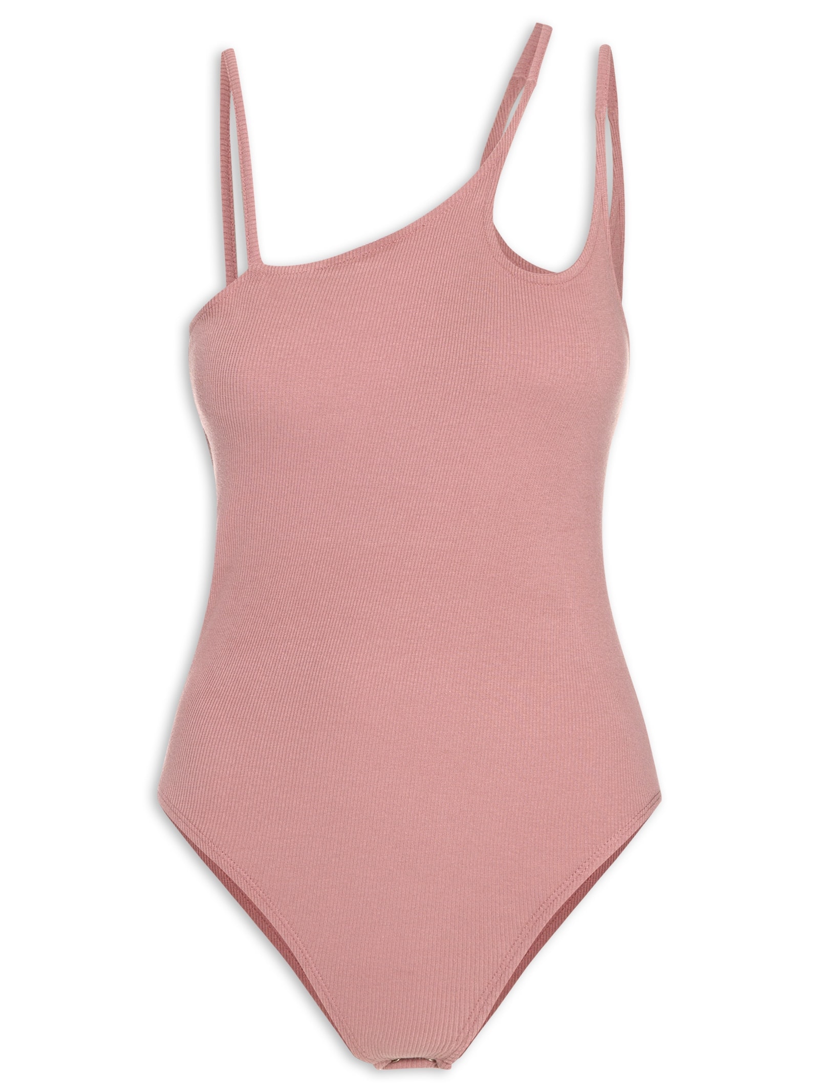 Body Alças Assimétricas Rosa Basiq
