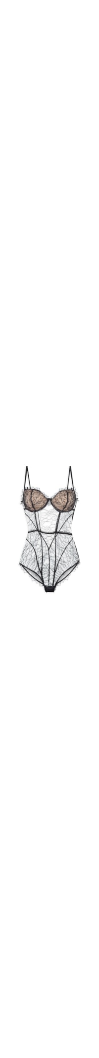 Body Alcinha Renda - Preto