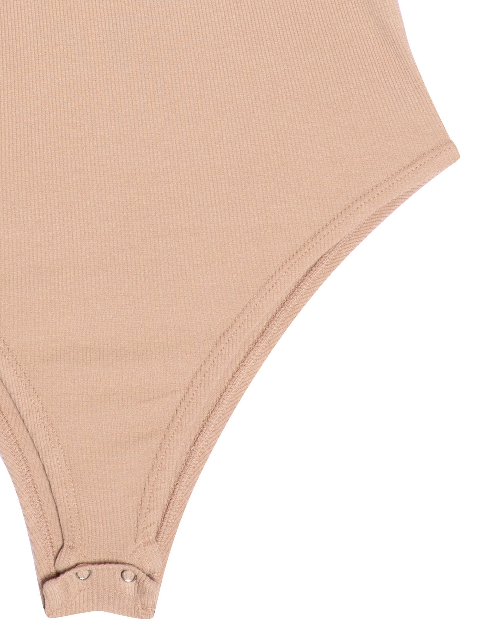 Body Assimétrico Detalhe Rolote Bege Basiq