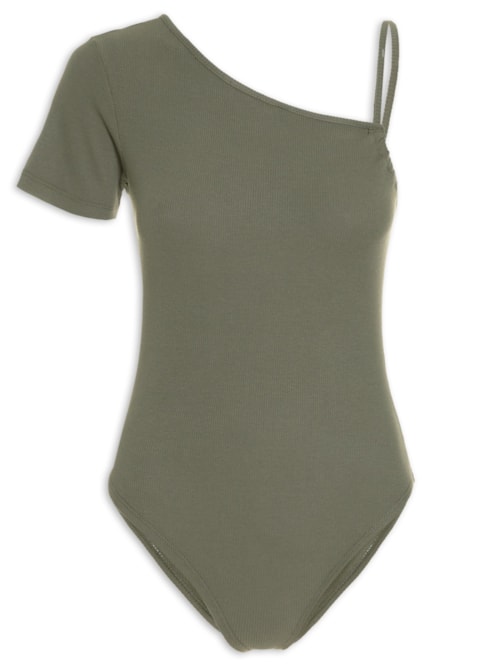 Body Assimétrico Detalhe Rolote – Verde