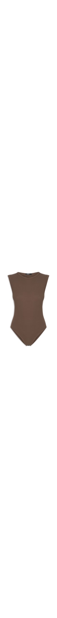 Body Básico Alça Larga - Marrom