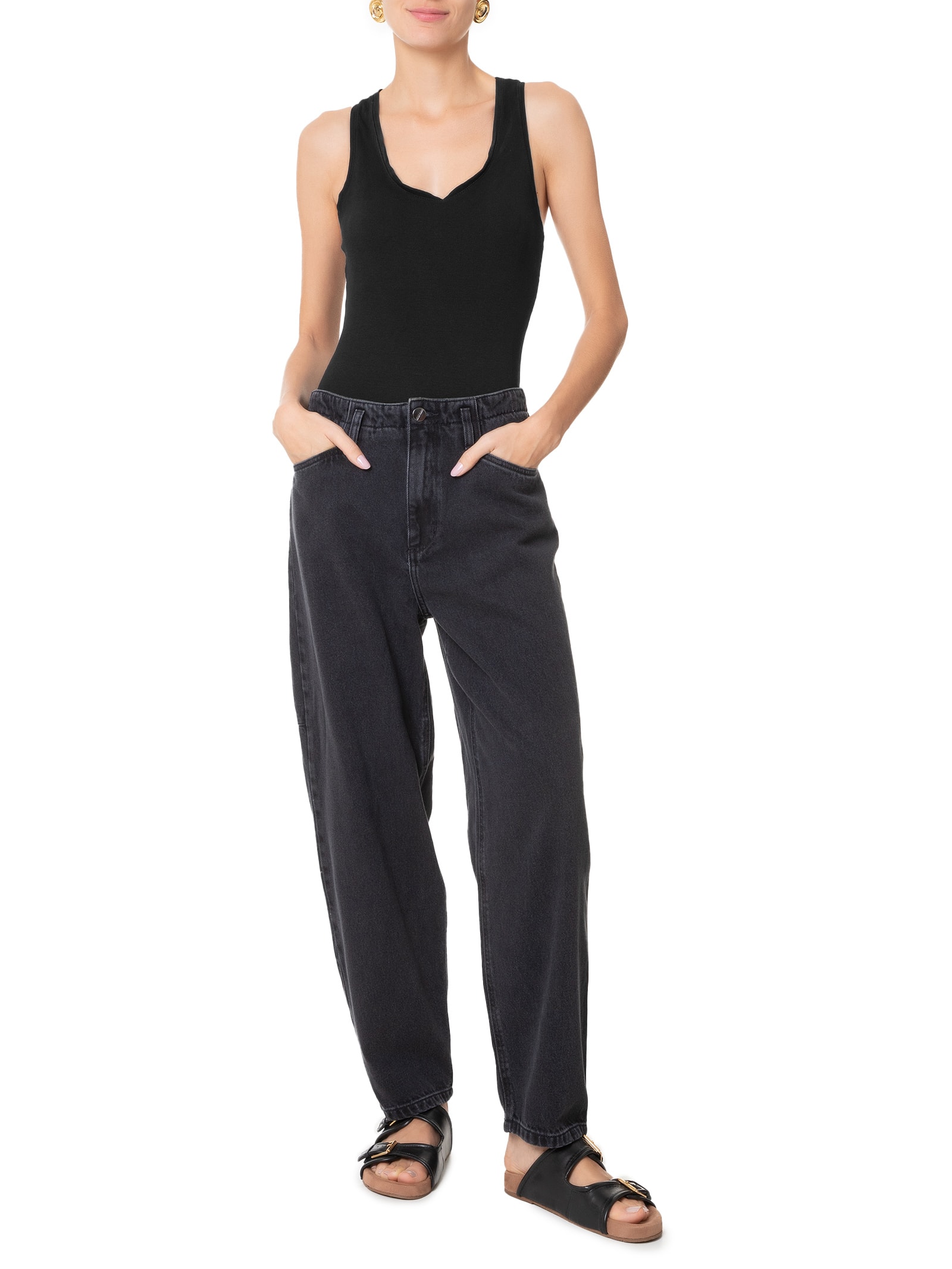 Body Básico Nadador Preto  Basiq